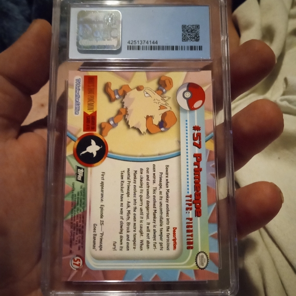 Vintage rare 1999 TOPPS POKEMON PRIMEAPE CGC SLAB - Picture 3 of 6